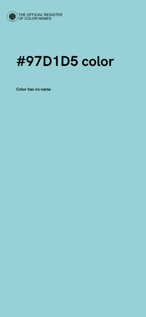 #97D1D5 color image