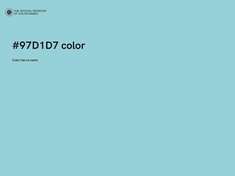 #97D1D7 color image