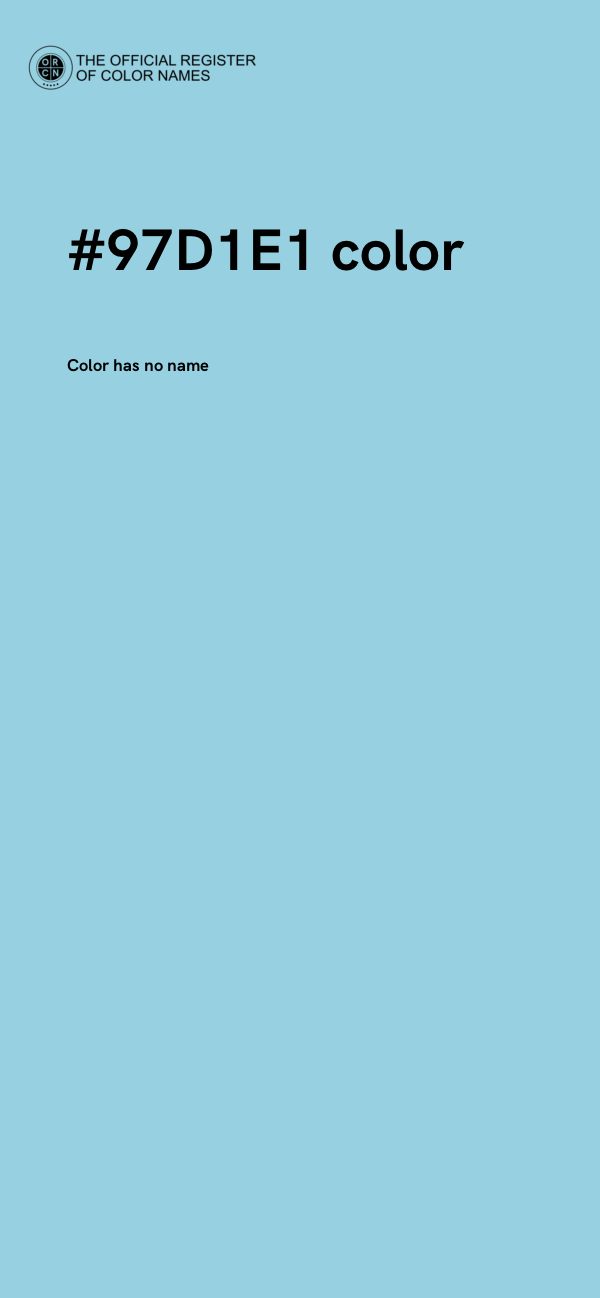 #97D1E1 color image