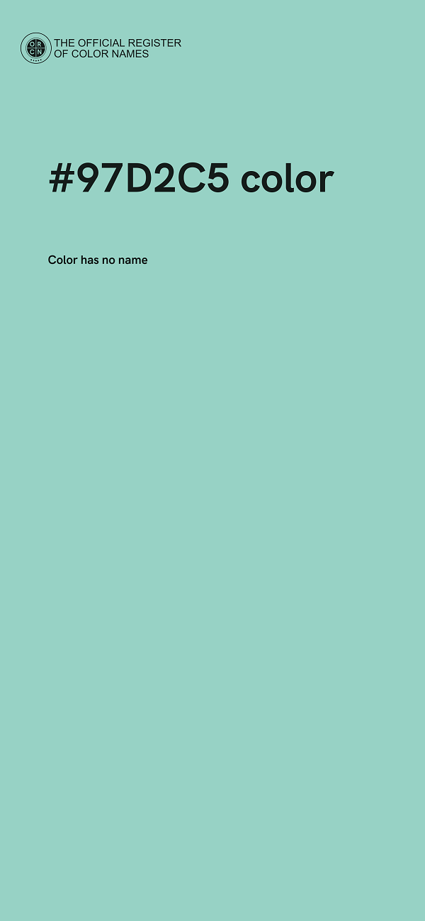 #97D2C5 color image