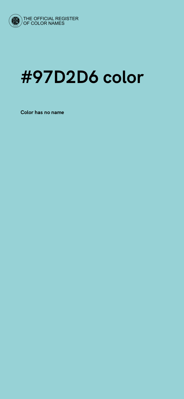 #97D2D6 color image