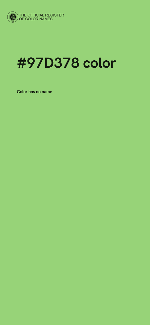 #97D378 color image