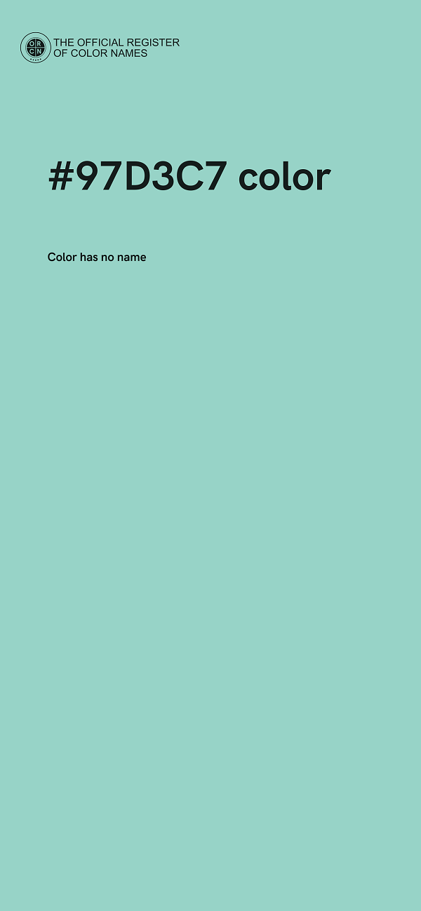 #97D3C7 color image