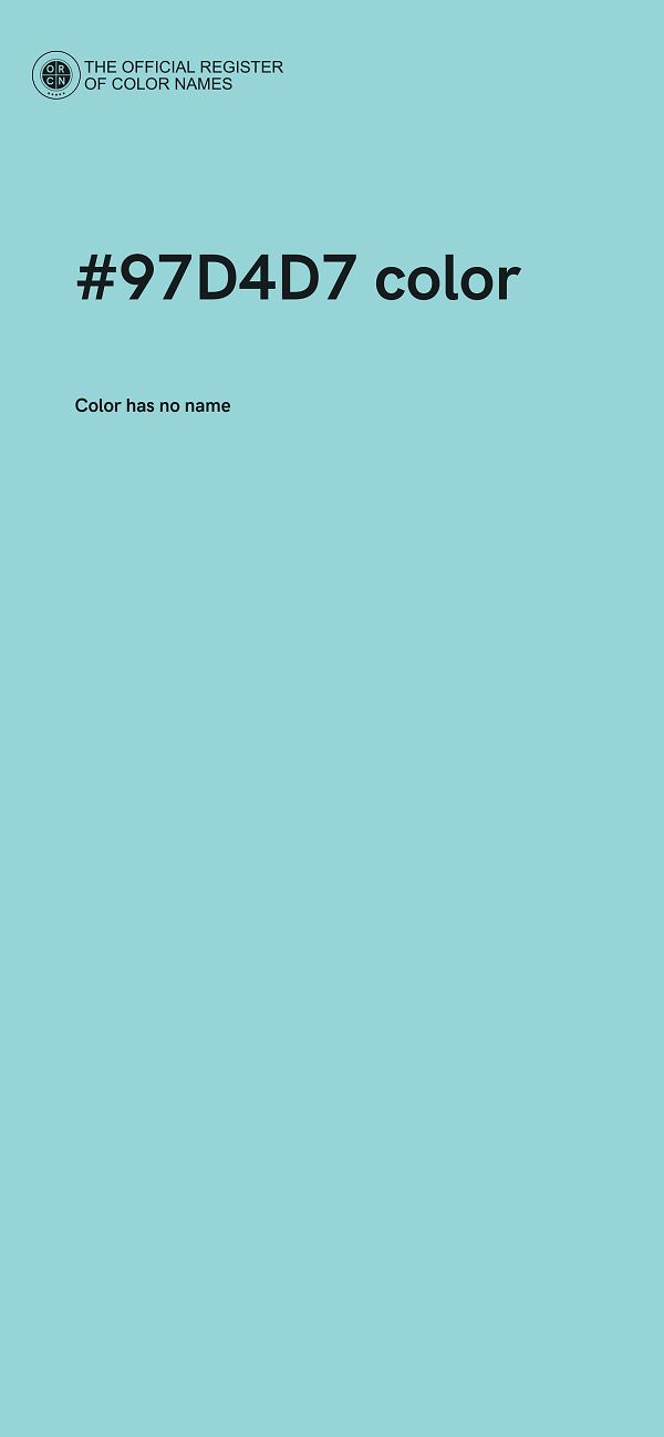 #97D4D7 color image