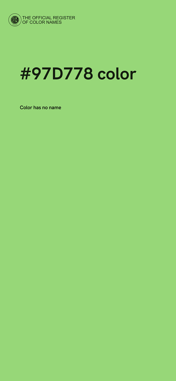 #97D778 color image