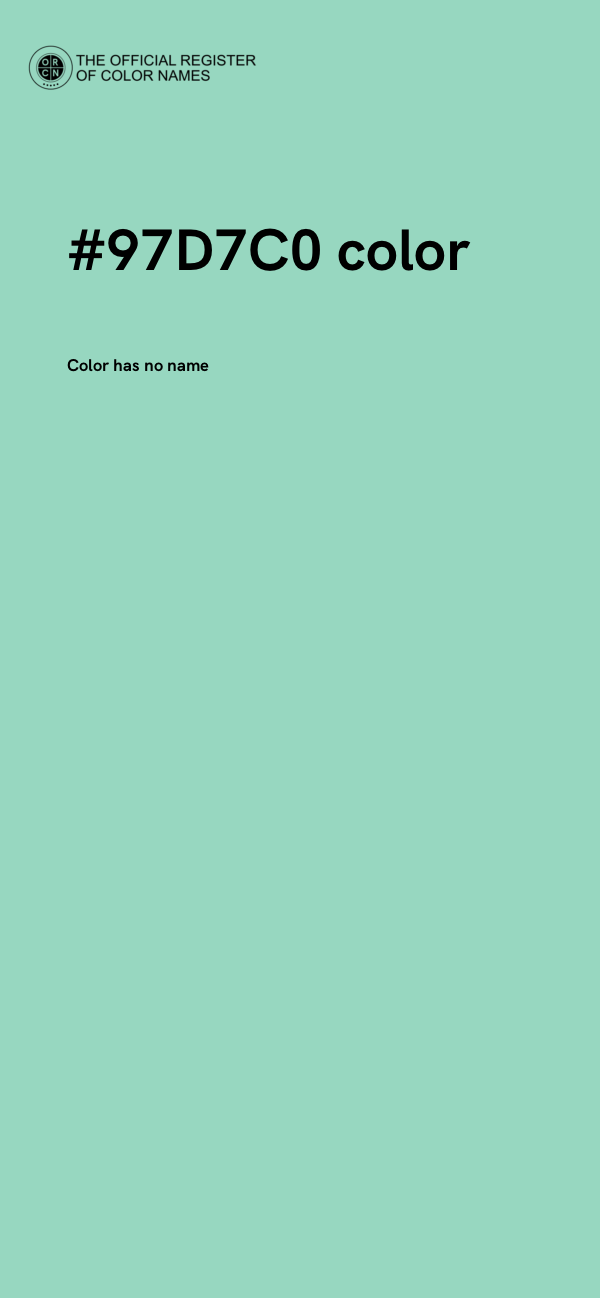 #97D7C0 color image