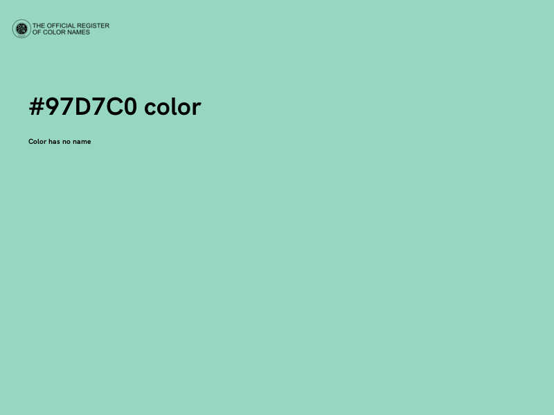 #97D7C0 color image