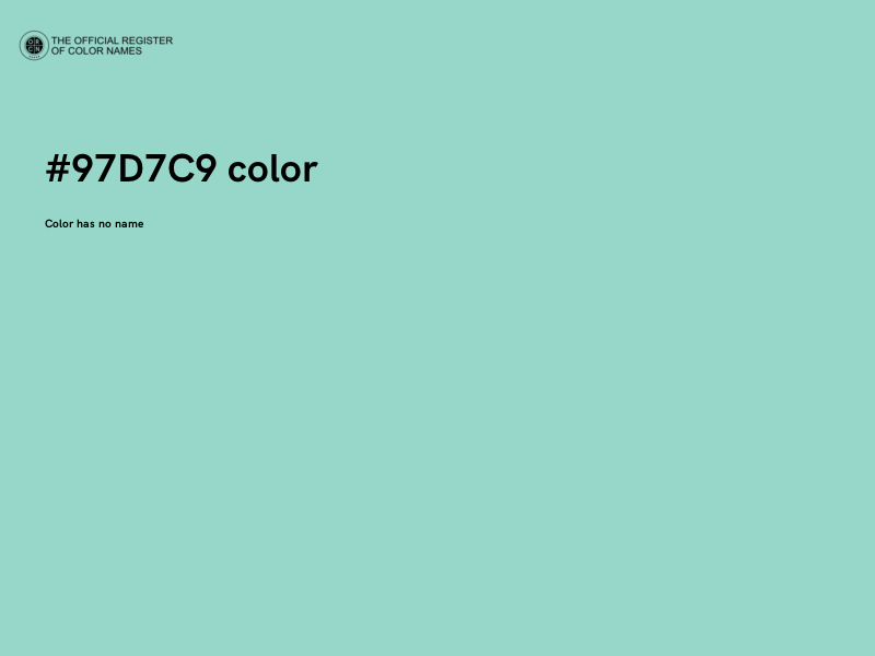 #97D7C9 color image