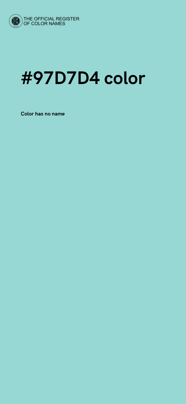 #97D7D4 color image