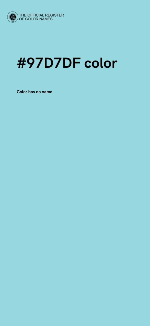 #97D7DF color image