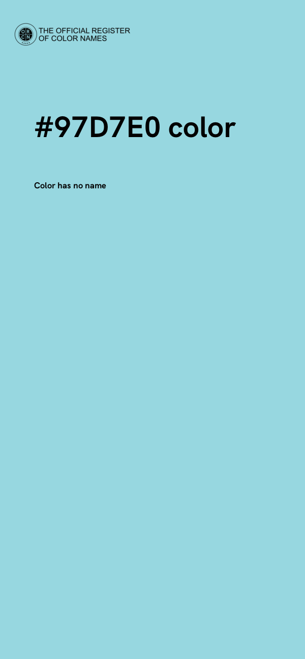 #97D7E0 color image