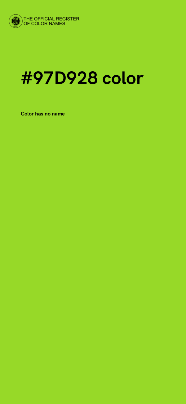 #97D928 color image
