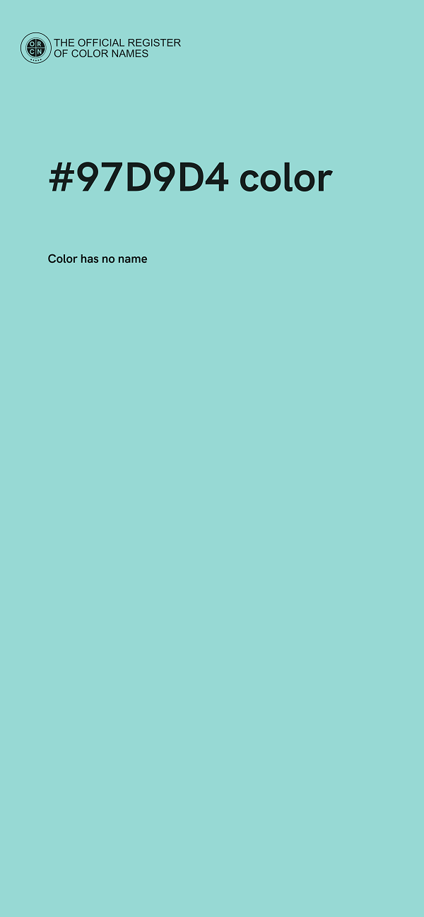 #97D9D4 color image