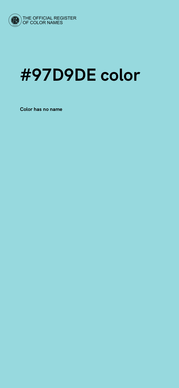 #97D9DE color image