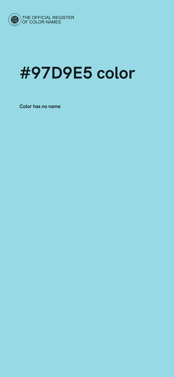 #97D9E5 color image