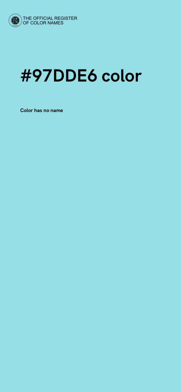 #97DDE6 color image