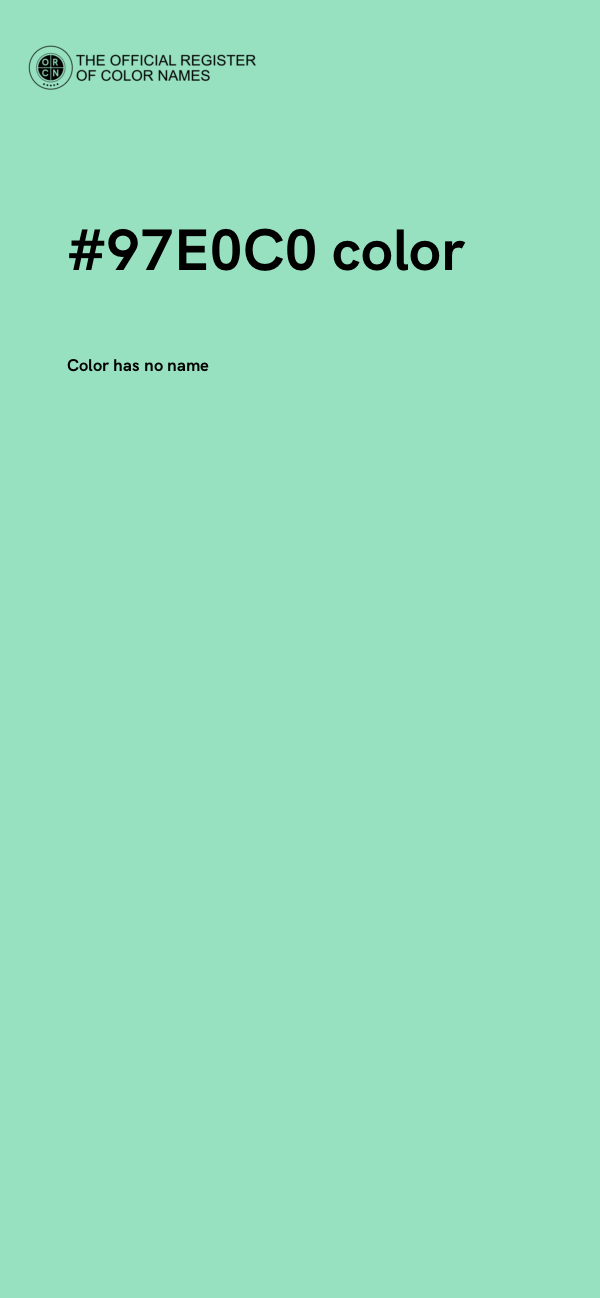 #97E0C0 color image