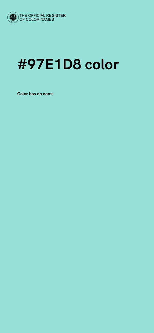 #97E1D8 color image
