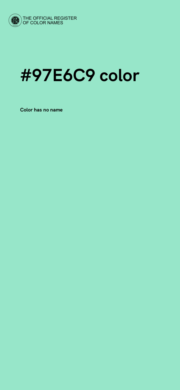 #97E6C9 color image