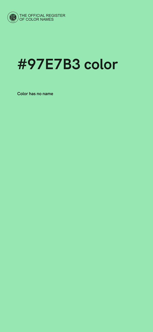 #97E7B3 color image