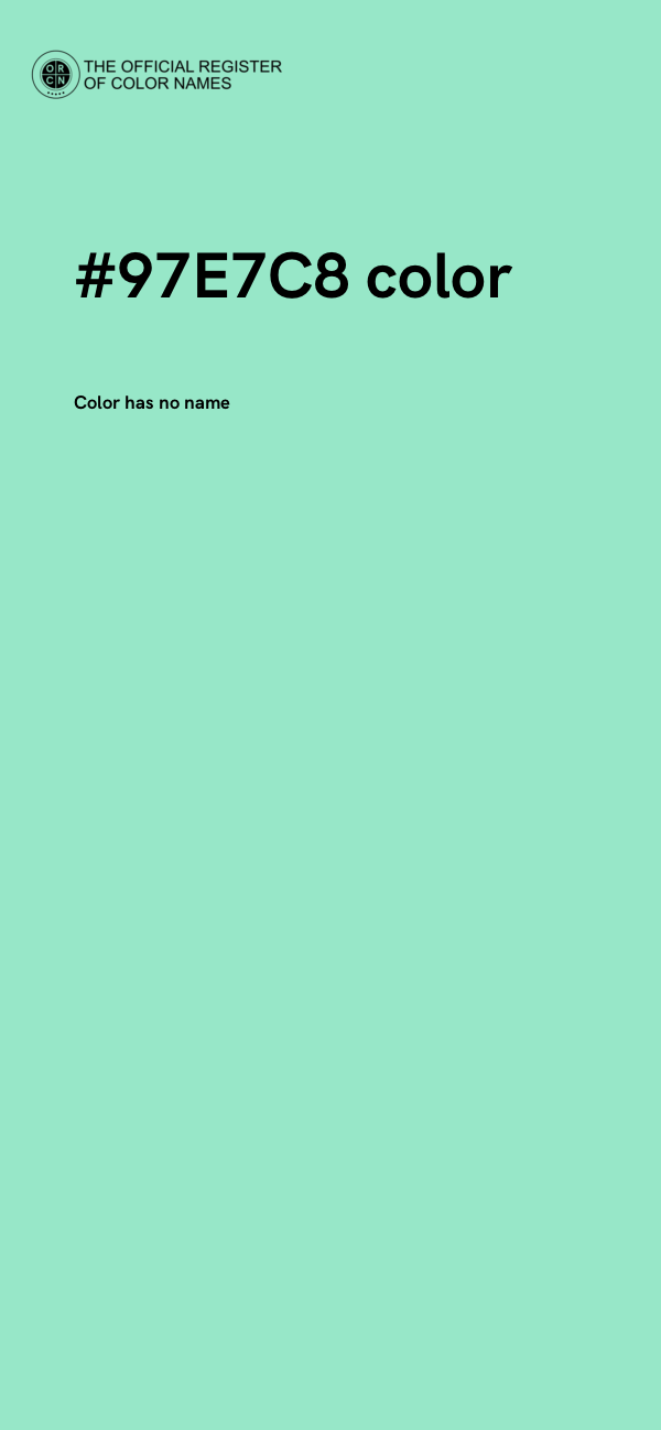 #97E7C8 color image