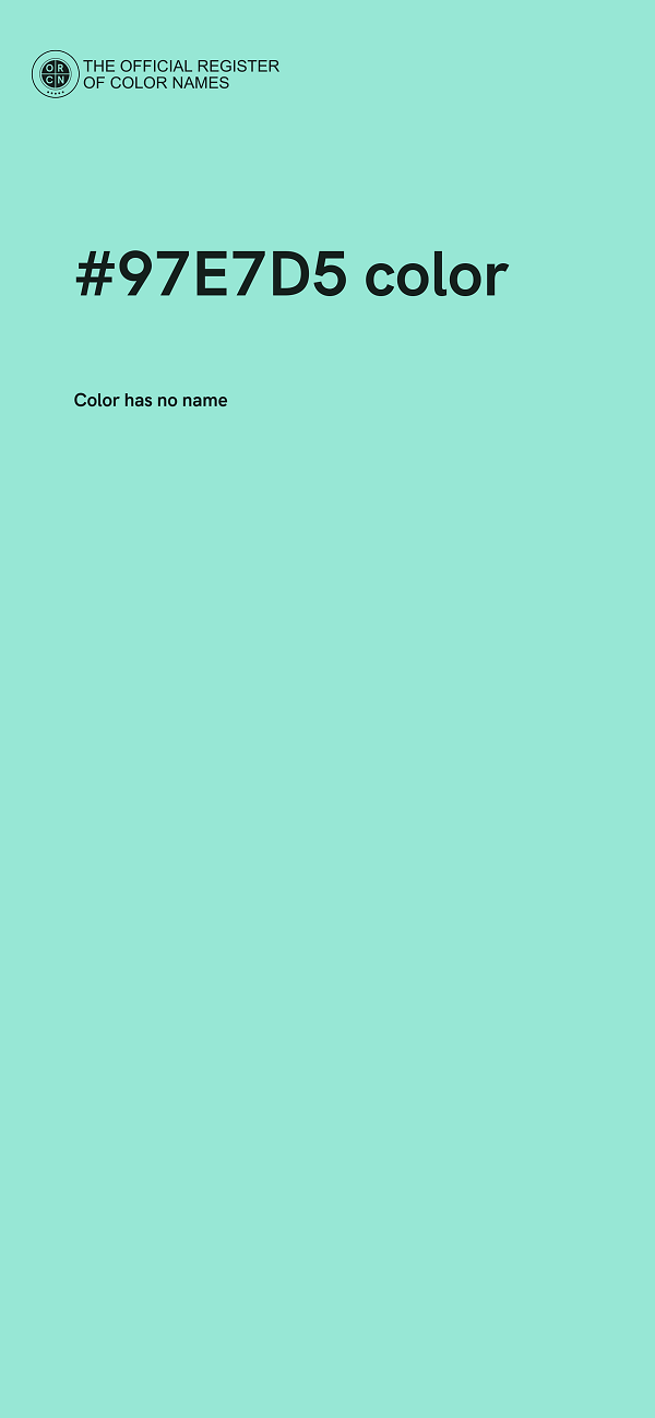 #97E7D5 color image