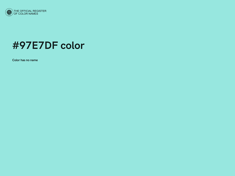 #97E7DF color image