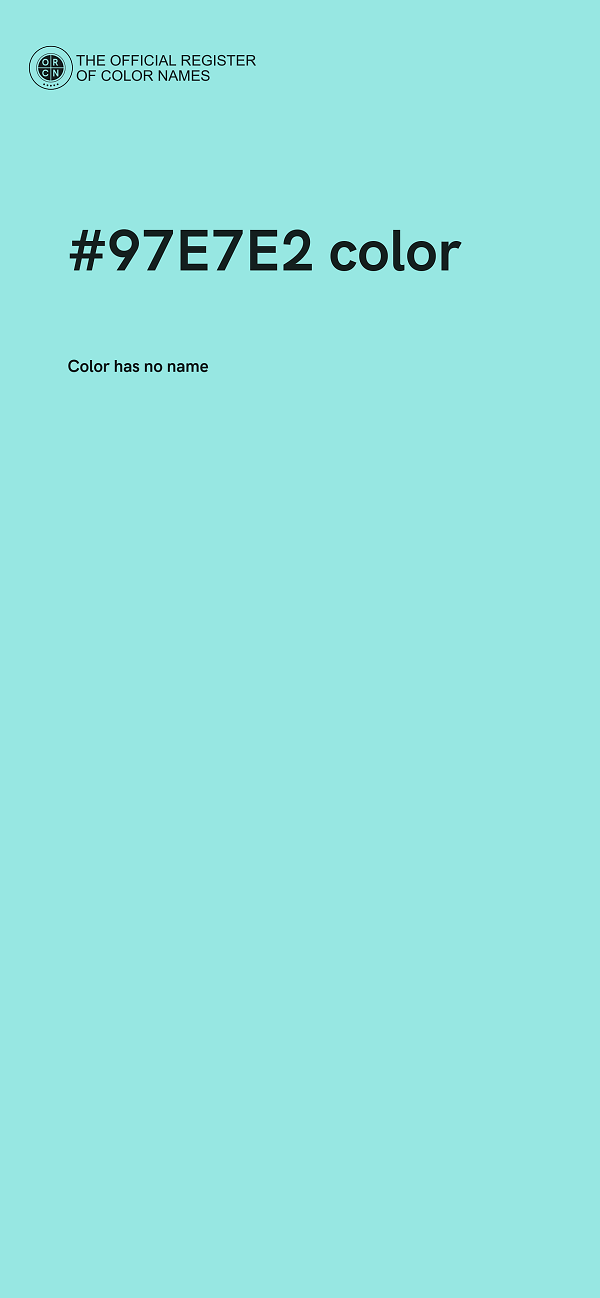 #97E7E2 color image