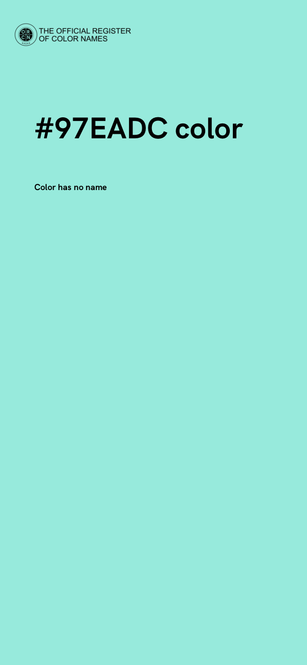 #97EADC color image