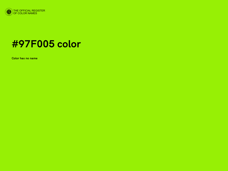 #97F005 color image