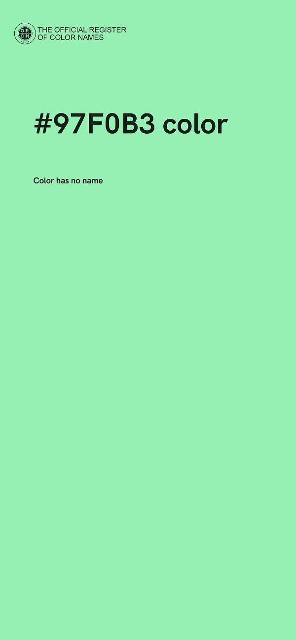 #97F0B3 color image