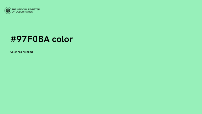 #97F0BA color image