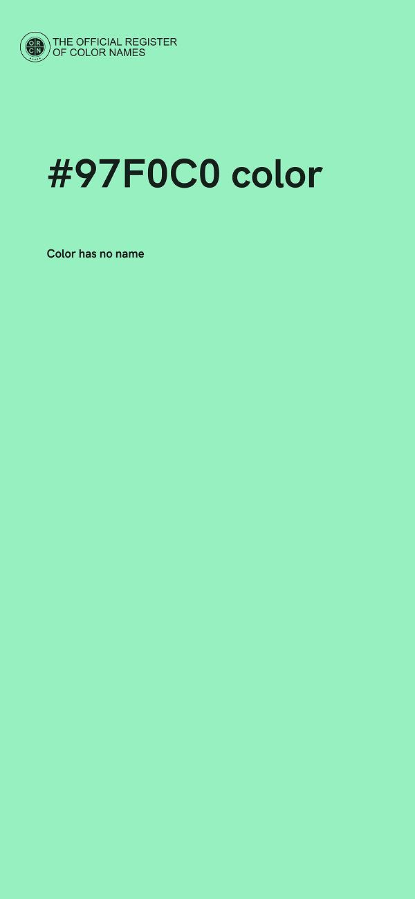 #97F0C0 color image