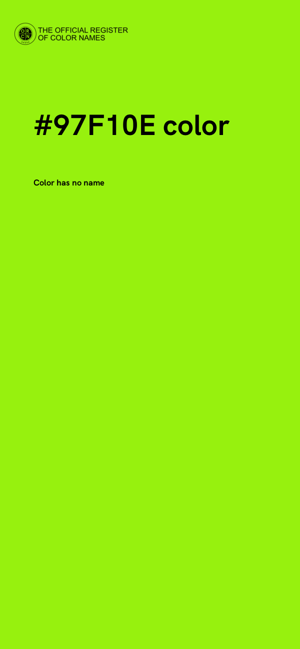 #97F10E color image