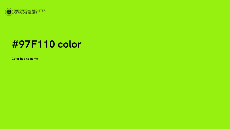 #97F110 color image