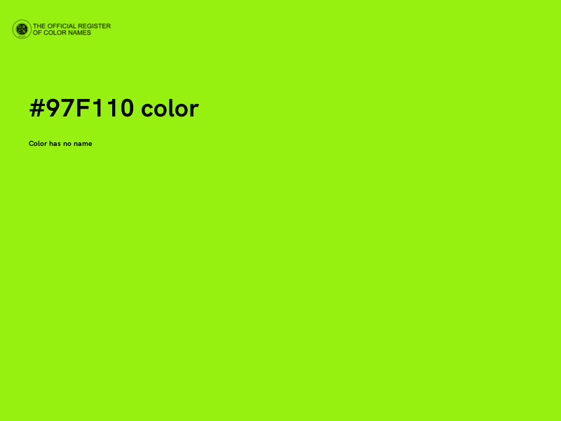 #97F110 color image