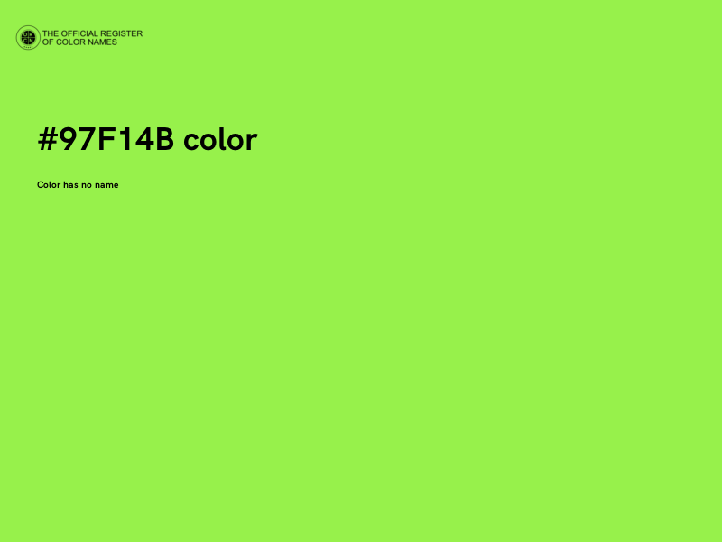 #97F14B color image