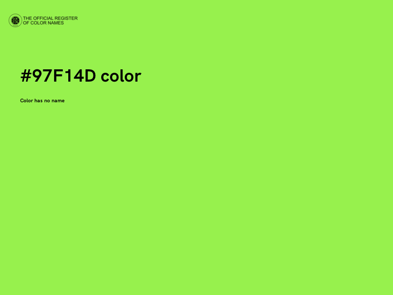 #97F14D color image