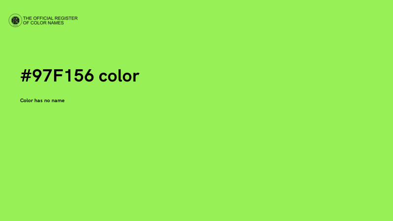 #97F156 color image