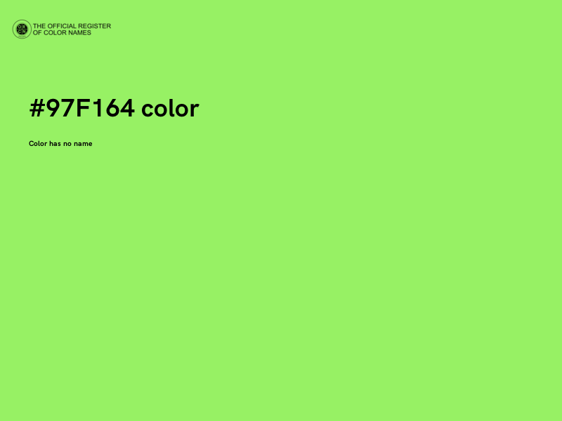 #97F164 color image