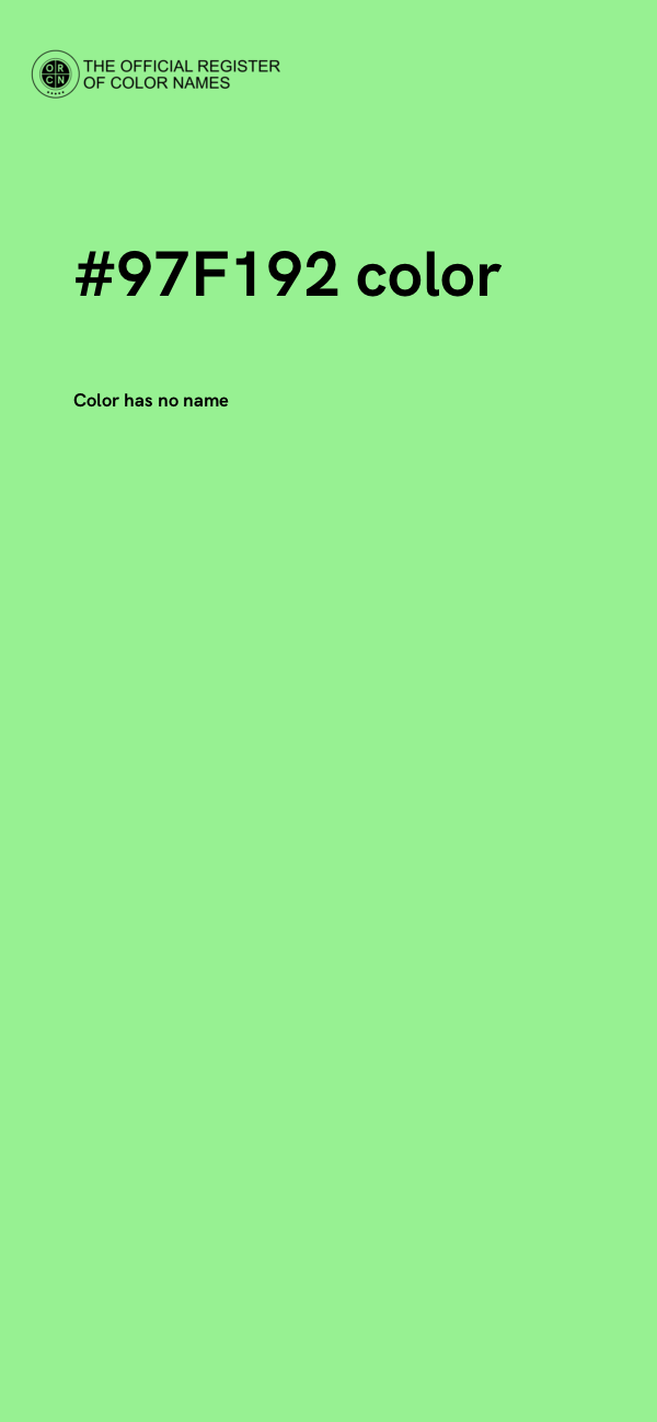 #97F192 color image