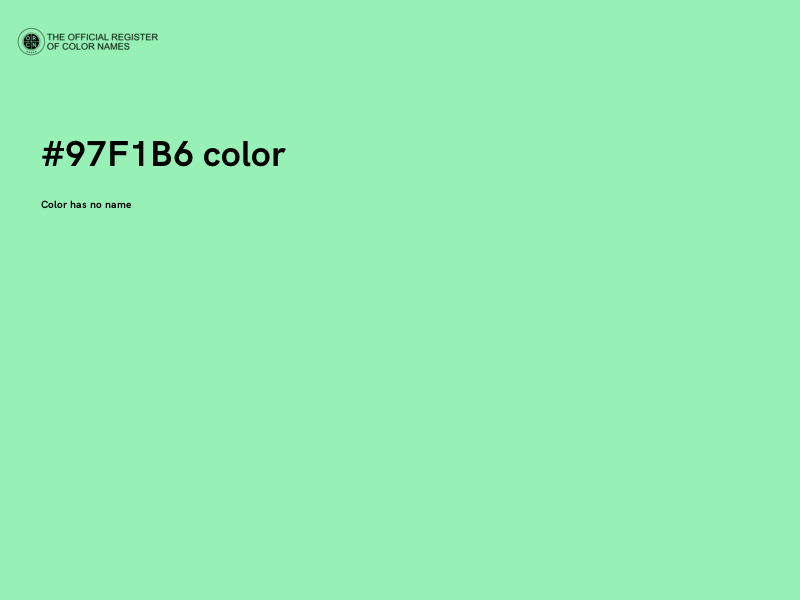 #97F1B6 color image