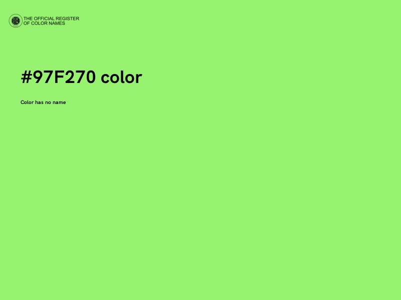 #97F270 color image