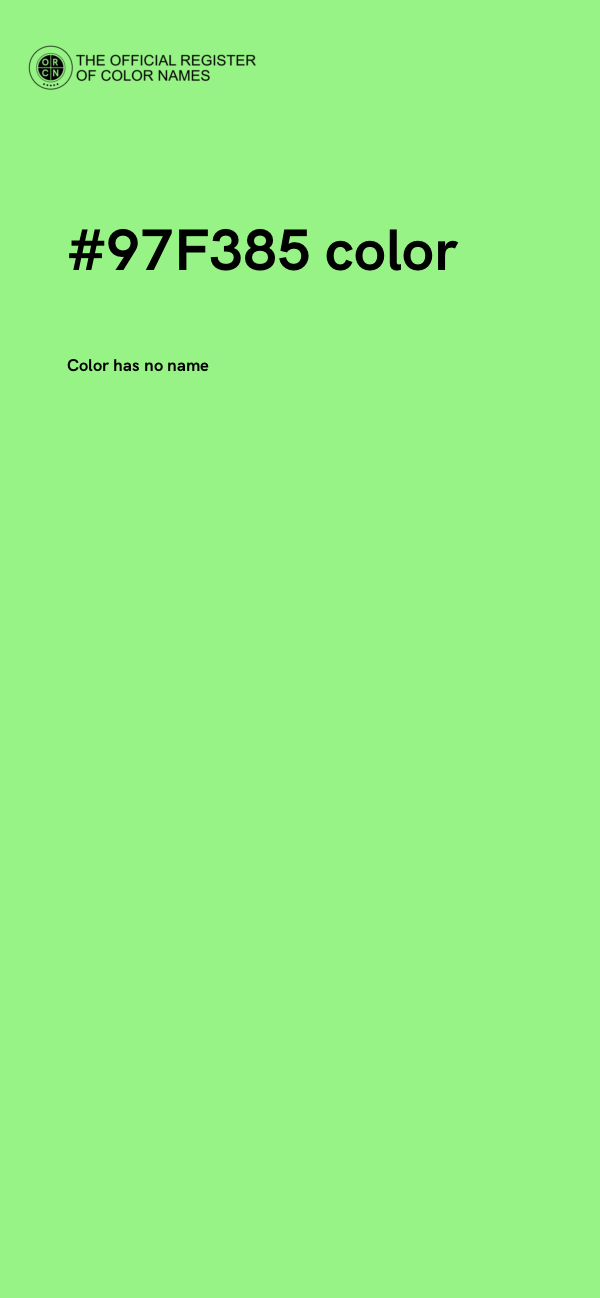 #97F385 color image