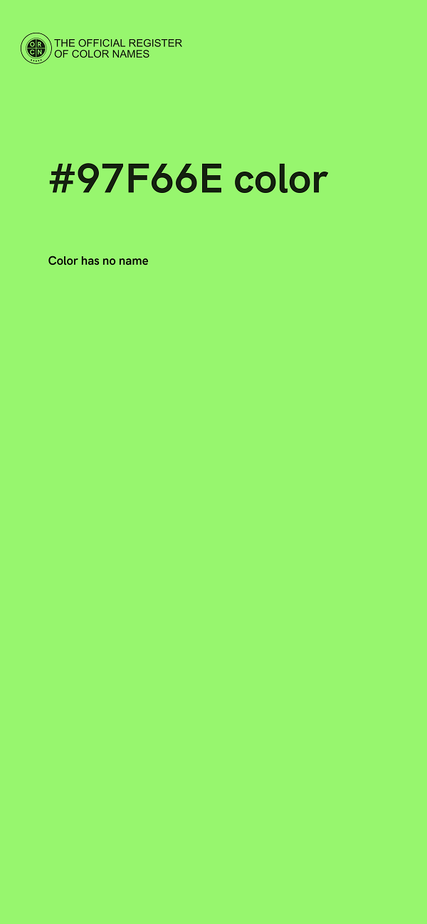 #97F66E color image