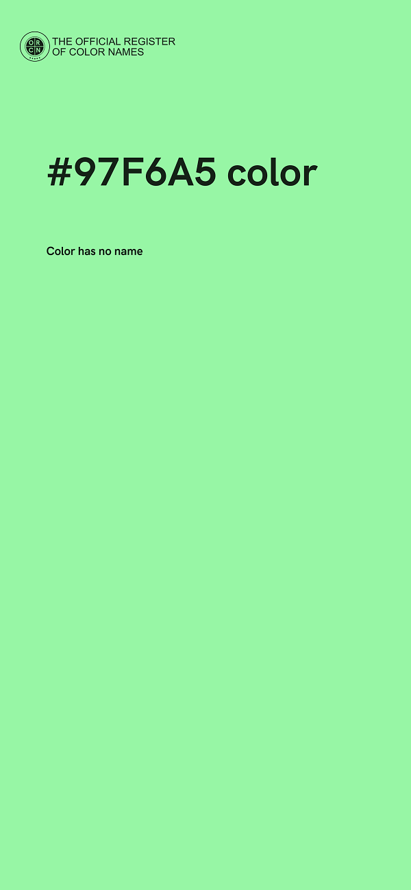 #97F6A5 color image