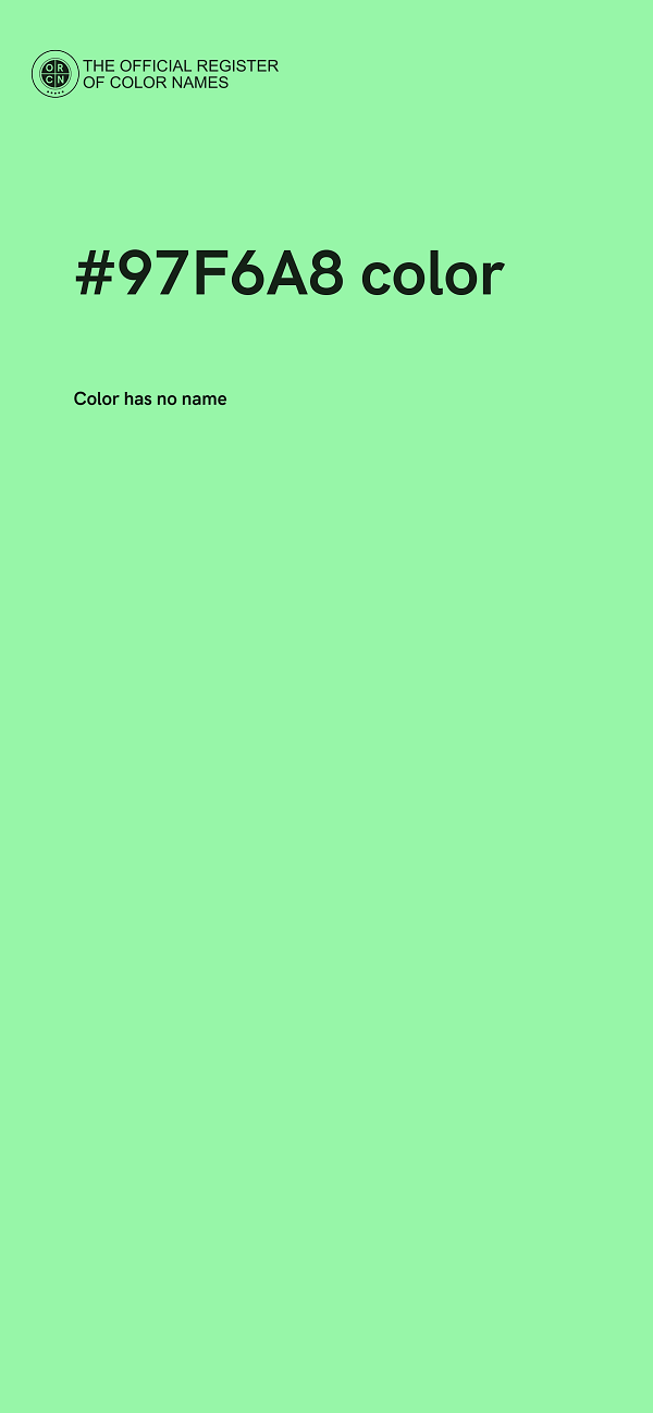 #97F6A8 color image