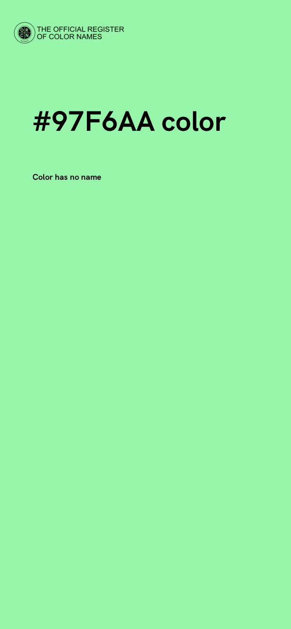 #97F6AA color image