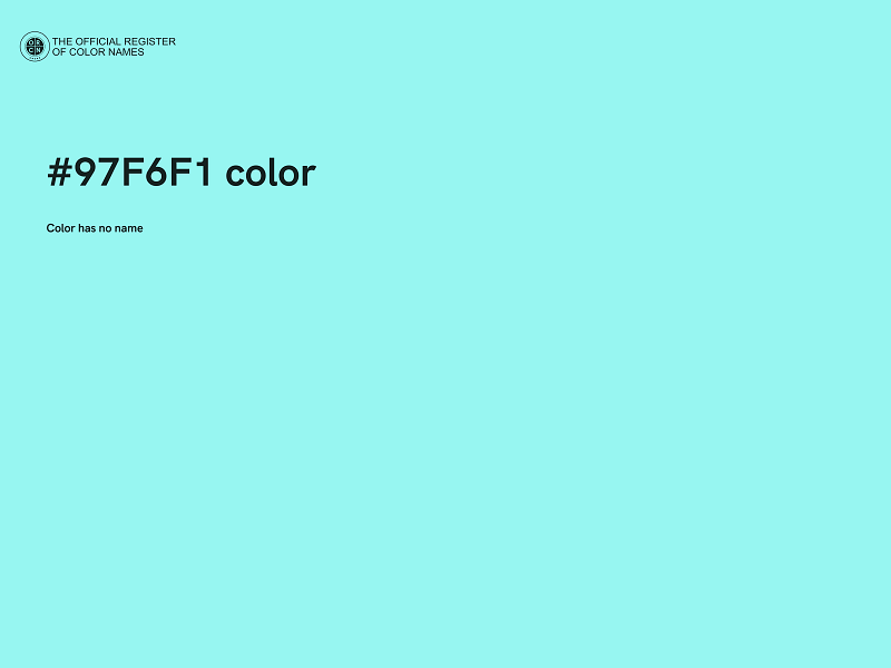#97F6F1 color image