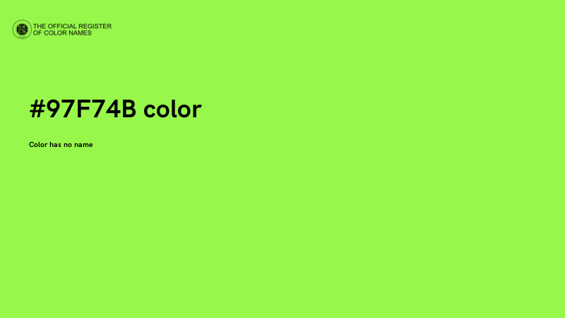 #97F74B color image